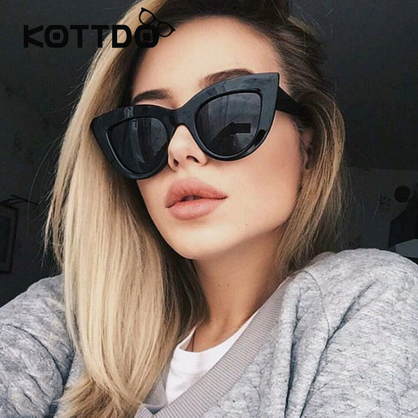 Rose Gold Cat Eye Sunglasses For Women