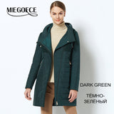 Women's Parka Coat With a Curve Zipper