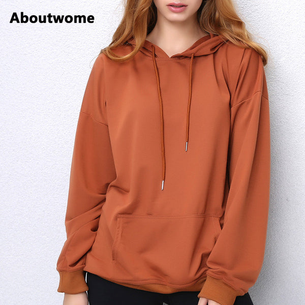 Hoodies Women Camel hooded Sweatshirt