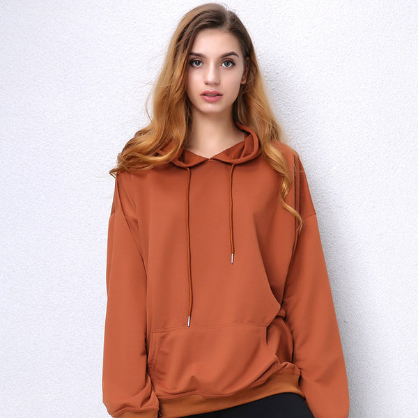 Hoodies Women Camel hooded Sweatshirt