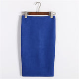 Pencil Midi Skirt Autumn Winter Bodycon