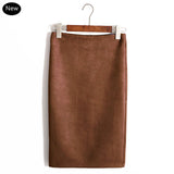 Pencil Midi Skirt Autumn Winter Bodycon