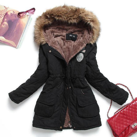 Fitaylor Winter Jacket Women Thick Warm Hooded