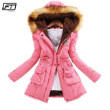 Fitaylor Winter Jacket Women Thick Warm Hooded